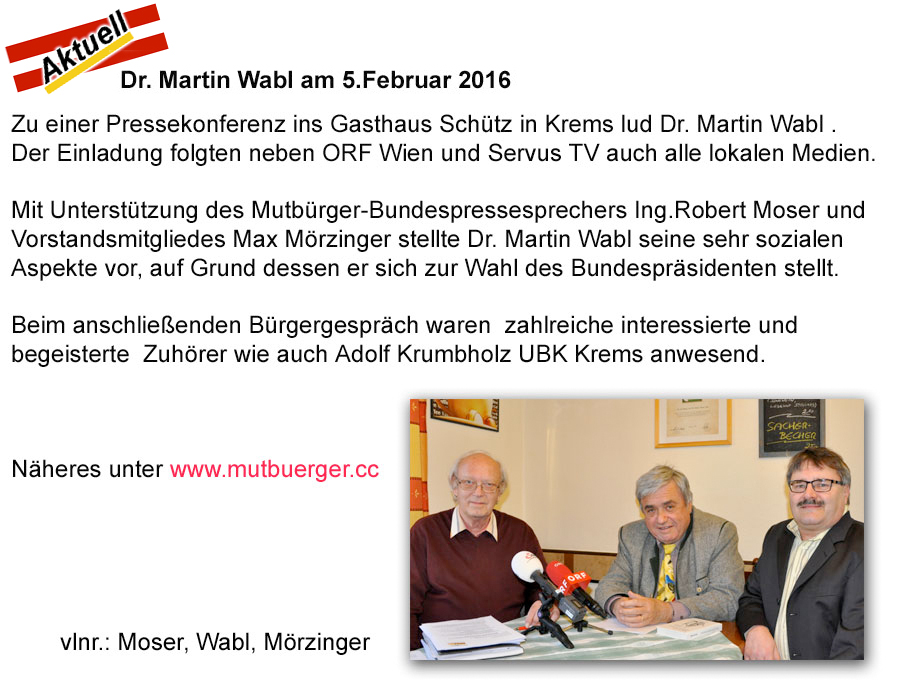 Pressekonferenz Krems